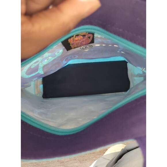 Laurel Burch Blue Cat Butterfly Canvas Handbag Tote Designer Tapestry - Picture 14 of 16